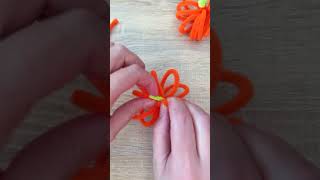 🎃🎃🎃DIY - A cute pumpkin, made with pipe cleaners