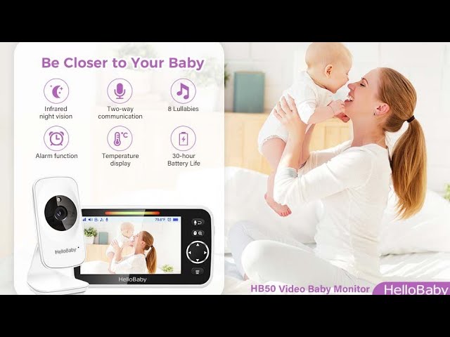 HelloBaby Video Baby Monitor With 5 Color LCD Screen HB50 Infrared Night  Vision for sale online