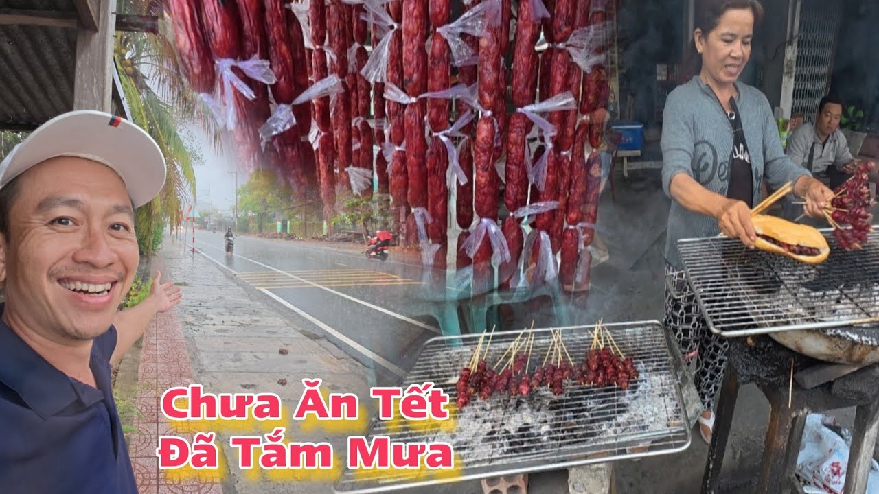 Bất Ngờ Núi Cấm Mưa Đầu Mùa Kỷ Lục - Thưởng Thức Đặc Sản Lạp Xưởng Bò Khmer Bảy Núi