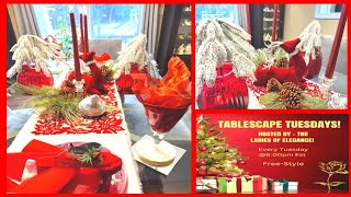 🎄Rubies Are Red Tablescape/#tablescapetuesdays22 #ladiesofelegance