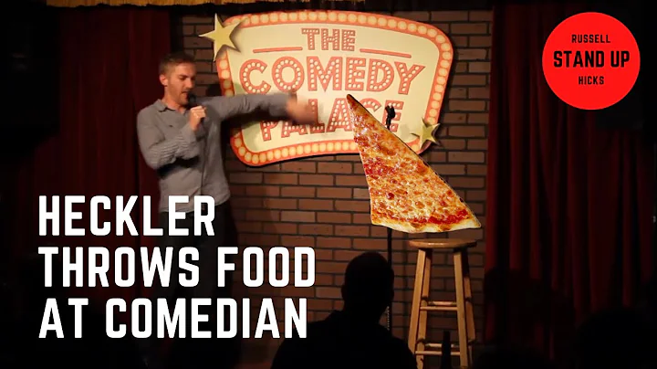 Heckler throws food at comedian