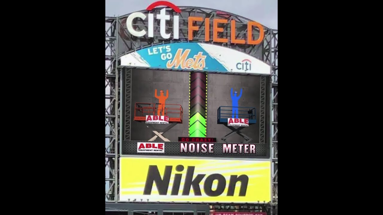 ABLE'S Energy Noise Meter on CitiField's Jumbotron - YouTube