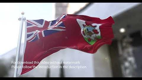 Bermuda flag with 3d effect blowing in the wind 3D Flag V2 long