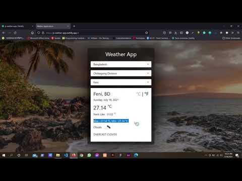 Javascript Weather app Demo.
