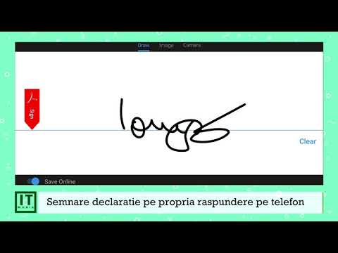 Cum completam si semnam declaratia pe propria raspundere doar cu telefonul ?