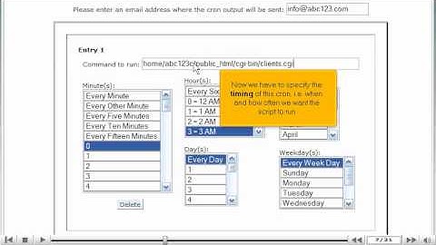 cPanel Tutorial: Advanced - Cron Jobs hdwebprovider.com