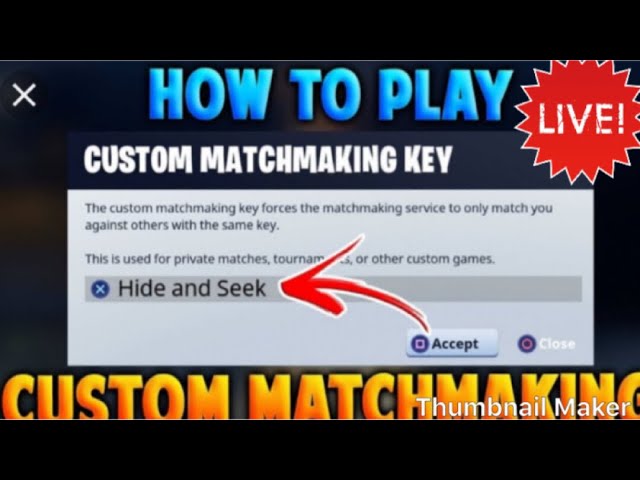Custom Matchmaking Lobbies/(fortnite live /#live #fortnite