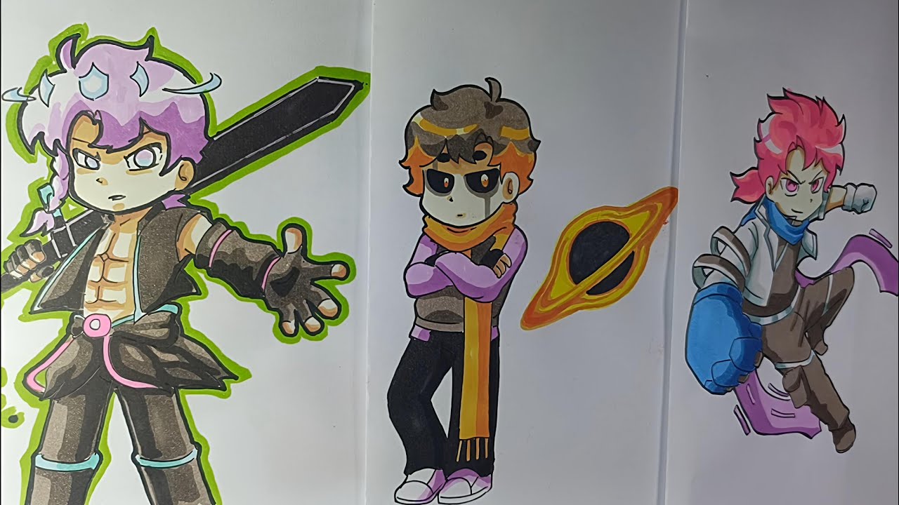 HERO ART Cách Vẽ 3 Hiha Mới Mạnh trong Oops Hiha - YouTube