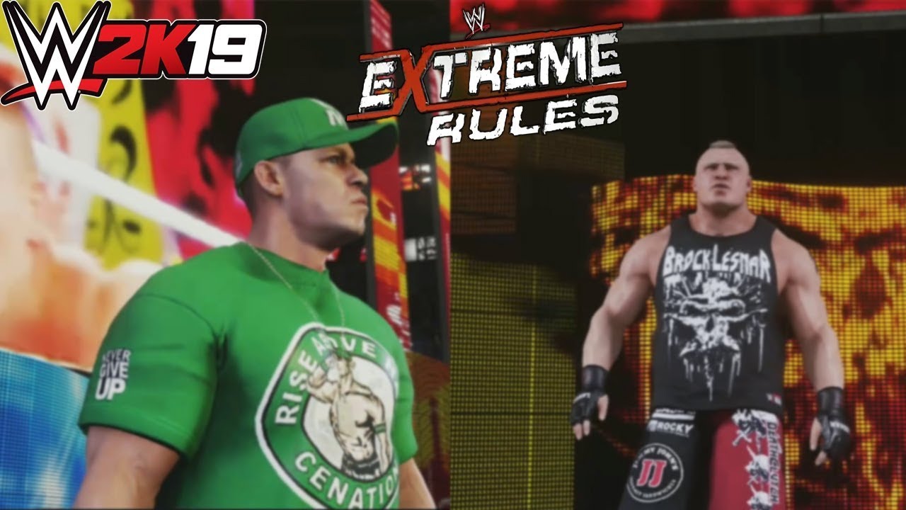 WWE 2K19 Brock Lesnar vs. John Cena (EXTREME RULES MATCH HIGHLIGHTS) (Alternate Ending)