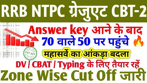 RRB NTPC GRADUATE LEAVE CBT-2 CUT OFF AFTER ANSWER 🔥 RRB NTPC CBT 2 CUT OFF ALL ZONE #rrbntpccbt2