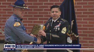 State Patrol Recognizes Us Army Soldiers With Life-Saving Award At Jblm Fox 13 Seattle