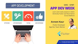 APP DEV WEEK- Flutter | Avneet Kaur |  GDSC GTBIT | Day 1 screenshot 5