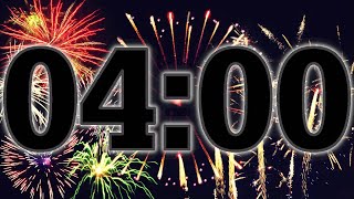 4 Minute Countdown Timer - Summer Fireworks! 🎆