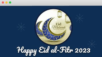 Eid mubarak logo using html and css | eid mubarak logo | eid mubarak card | eid ul fitr 2023