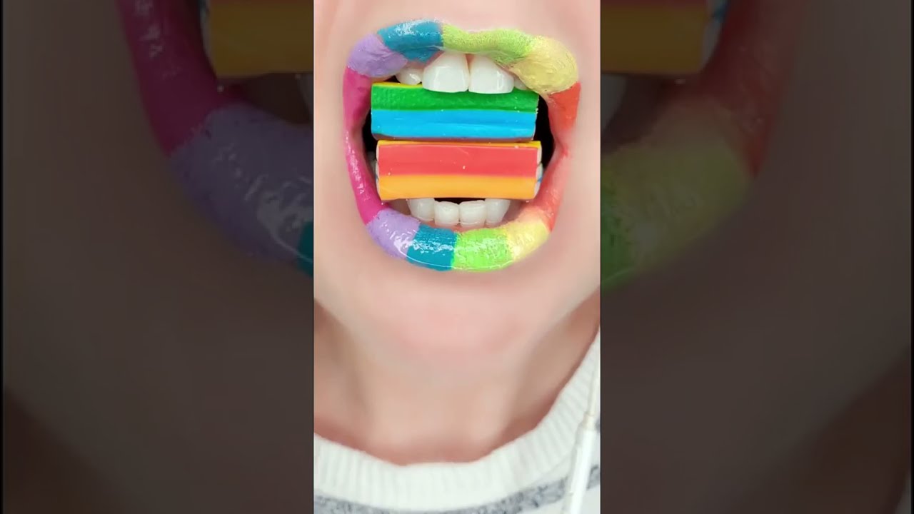 ASMR Satisfying 🌈 LGBTQ+ Pride Inspired Sweets Rainbow Bricks 