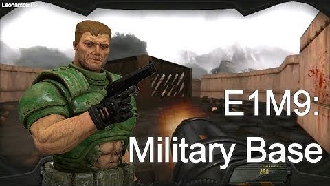 The Ultimate Doom (Doom Remake 4 Mod) - 100% walkthrough - E1M9: Military Base (Secret Level)