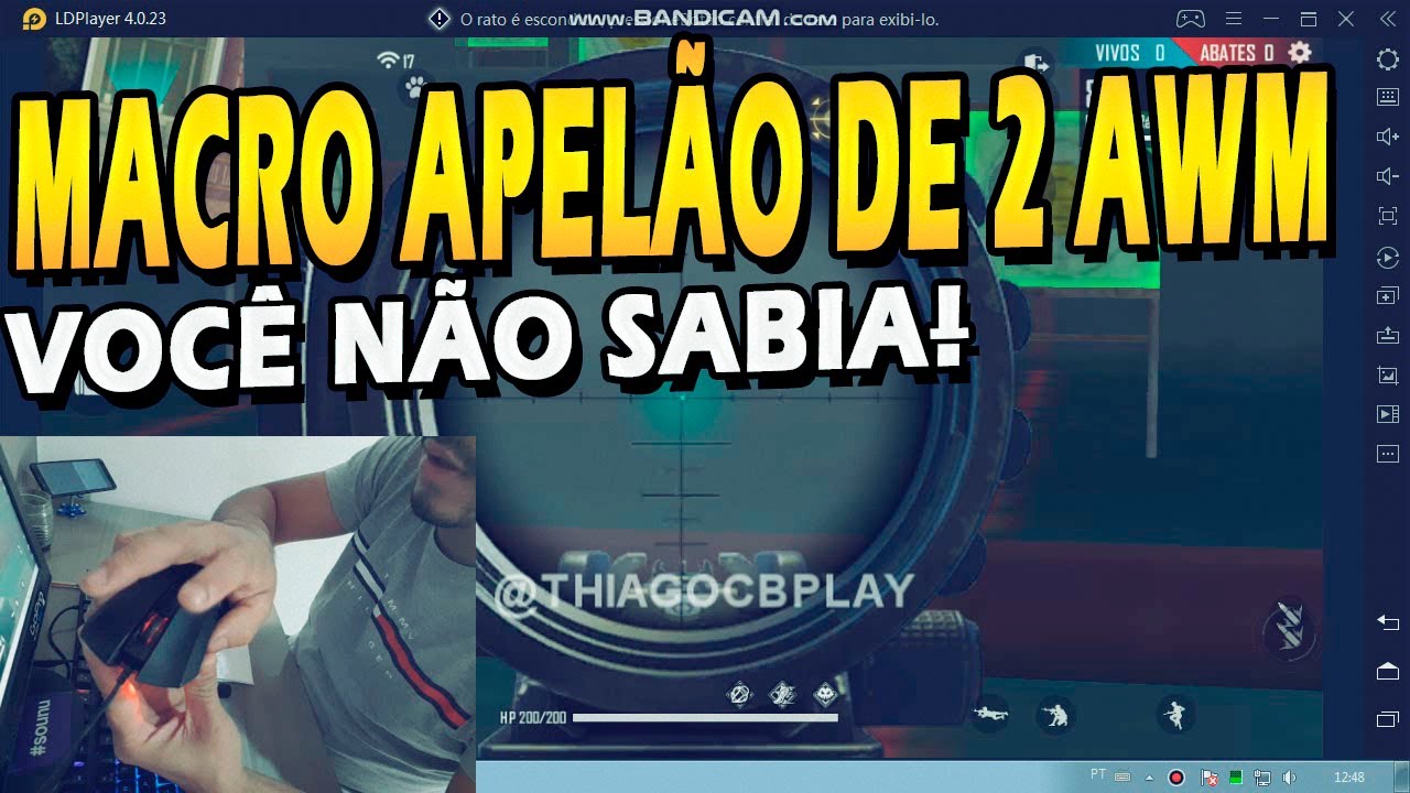 EMULADOR PRA PC FRACO LD PLAYER MACRO PARA ATIRAR DE DUAS AWM VEM TRANQUILO