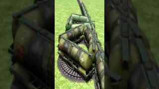 Dangerous Train Drift On Curved Diamond Railroad 💥😱 Train Simulator BeamNG #shorts