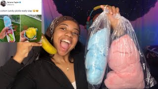 I TRIED THE COTTON CANDY PICKLE PEOPLE ARE GOING CRAZY ABOUT 😳👀 | Vibequeeen !