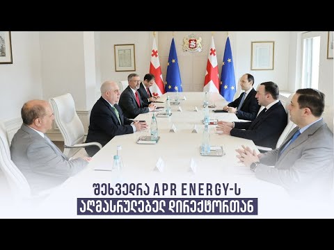 შეხვედრა APR Energy-ს აღმასრულებელ დირექტორთან
