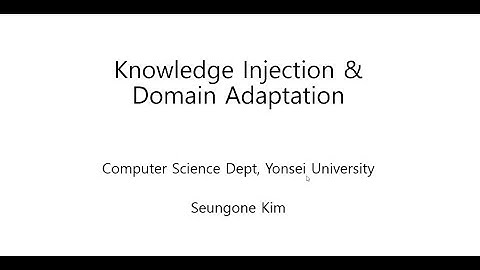 [Yonsei NLP Study S2] Knowledge Injection & Domain Adaptation