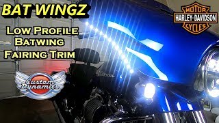 Harley Davidson: Custom Dynamics Bat Wingz LED Low Profile Batwing Fairing Trim
