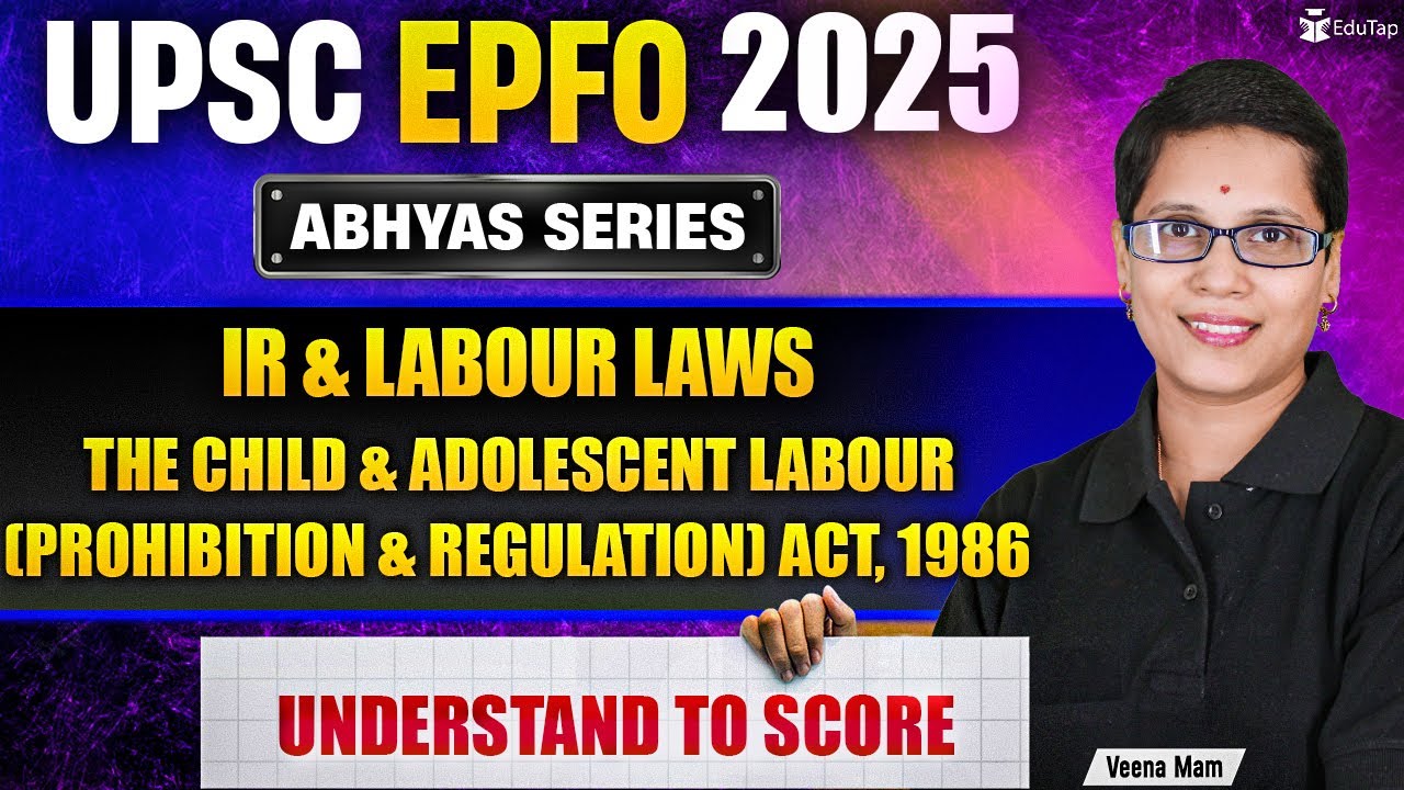 UPSC EPFO Free Classes 2025 | Industrial Relations & Labour Laws MCQs ...