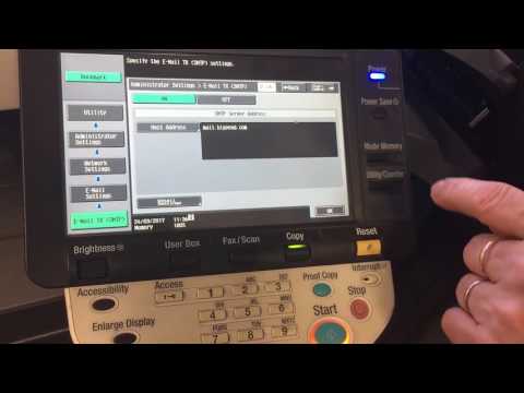 Konica Minolta: How to update Scan to Email Settings (C220/283 Series)