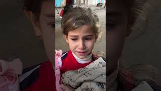 Forcefully evicted Palestinian girl cries as she leaves home