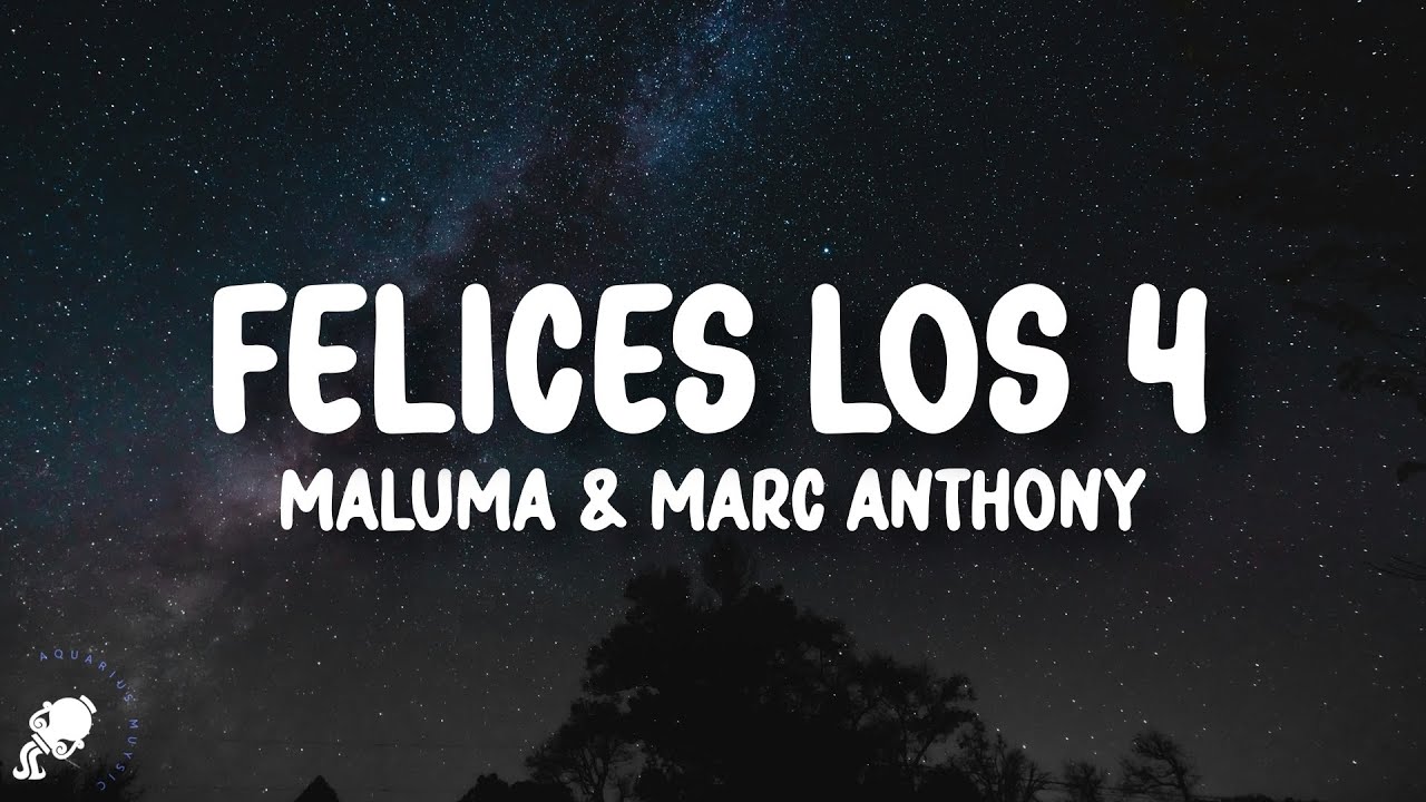 Maluma - Felices los 4 (Salsa Version) (Letra/Lyrics) ft. Marc Anthony