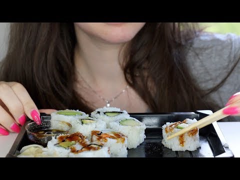 ASMR Whisper Eating Sounds | SUSHI (MAKI)