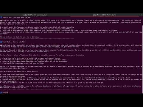 Chat in terminal with Google Bard built using BARD API and Python3
