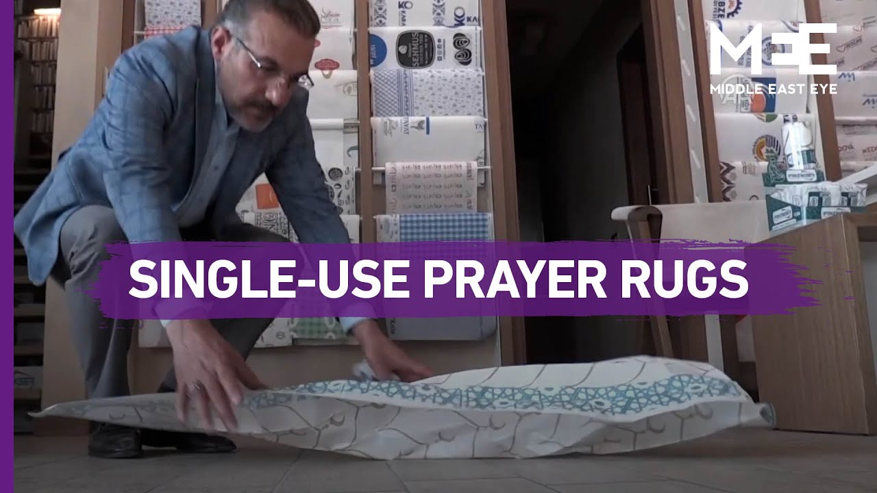 Coronavirus Singleuse prayer rugs produced in Turkey to protect from