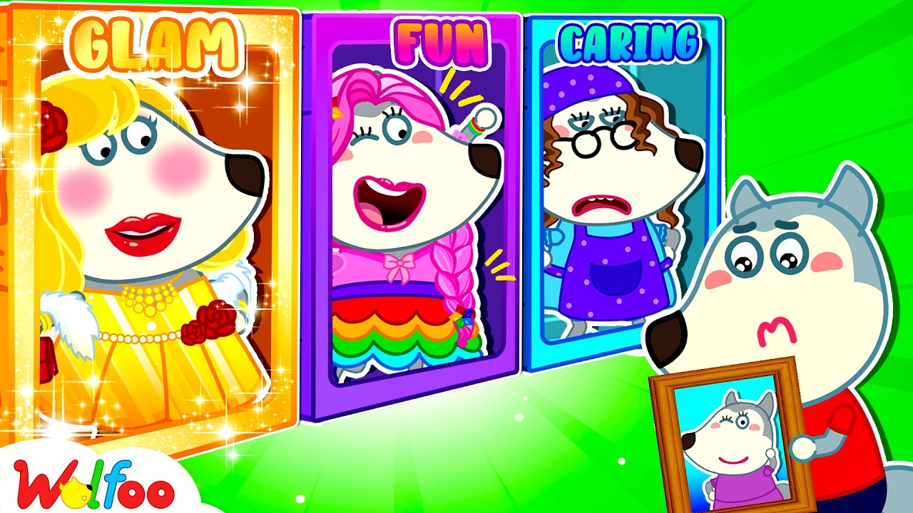 3 Different Moms?! Mommy, I Miss You! Mom From The Box | Cartoons For Kids | Wolfoo Family