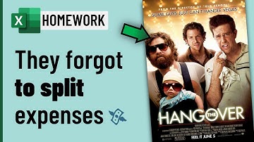 Can you split The Hangover expenses using Excel?