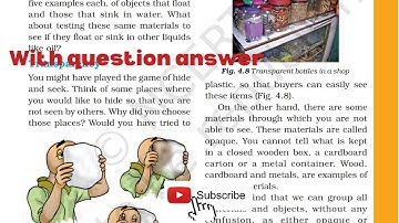 Class 6 Science Chapter 4 Sorting Materials into groups  with question answer#youtube#class6science