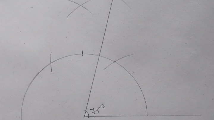 75 डिग्री का कोण कैसे बनाएँ परकाल से I