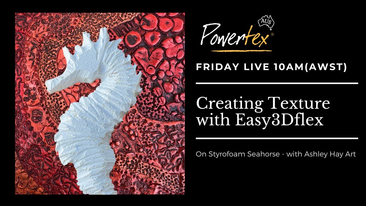 CREATING TEXTURE WITH EASY3DFLEX ON STYROFOAM SEAHORSE