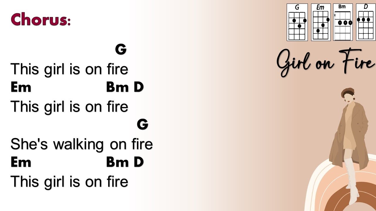 Girl on Fire - Keys (Ukulele Play Along)