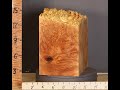 D1680 5A Block Curly Burl Maple With Live Edge Lumber