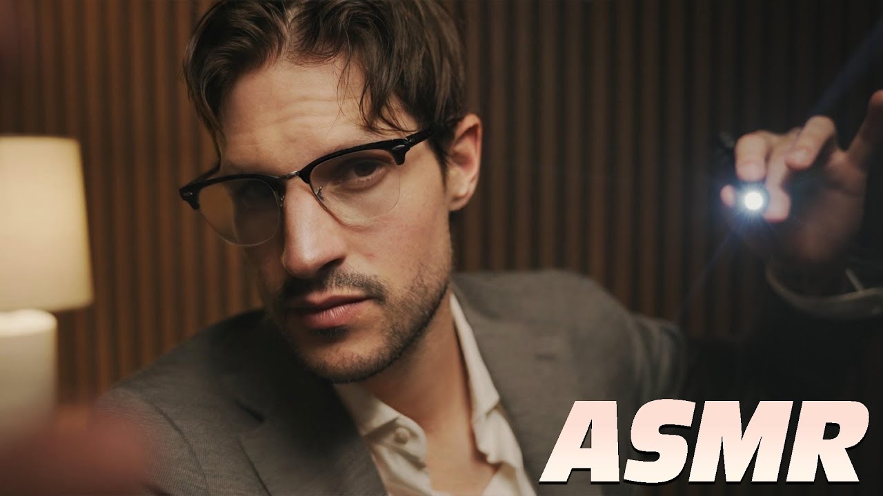 Профессиональный ASMR-обследование ушей и слуха для самого быстрого сна на YouTube (крупный план)