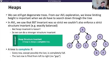 CSE 373 20au, Lesson 12 Video 3: Heap Invariants and Binary Heaps