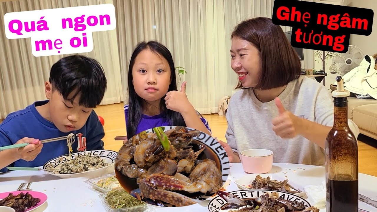 GHẸ NGÂM TƯƠNG HÀN QUỐC TRỘN CƠM & LÁ KIM. DONGGUN MÊ... - youtube