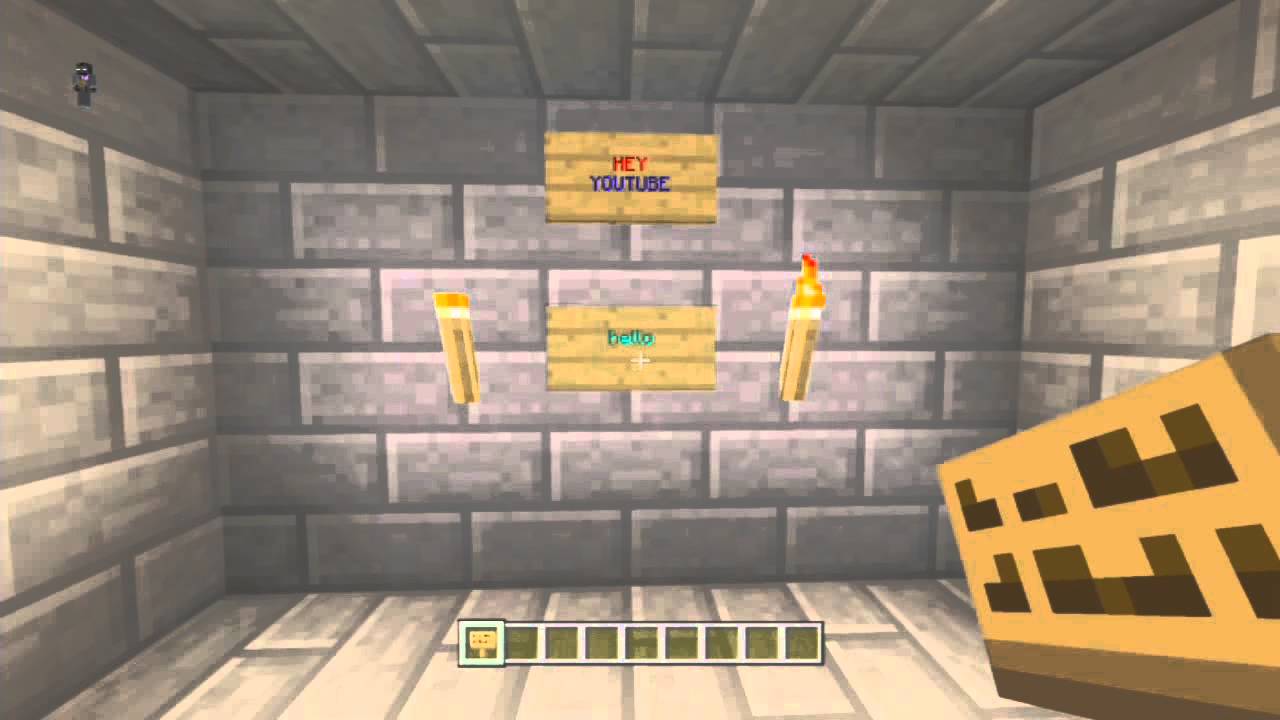 minecraft colourful sign glitch (works on all consoles Xbox one, Xbox