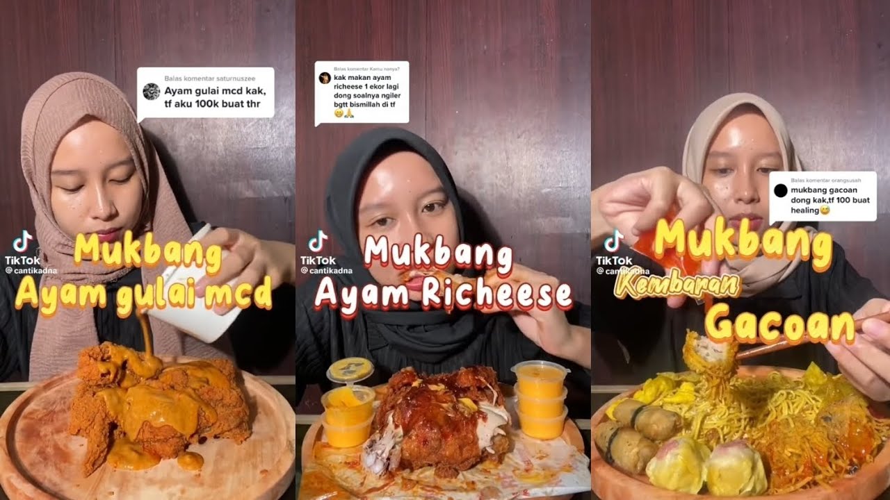 KUMPULAN MUKBANG 🍢 cantikadna 🍵 yummy 🍡🍛 #mukbang #makan