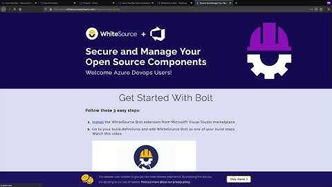 Using WhiteSource Bolt in Azure DevOps