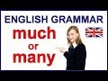 When to use "much" and "many" | English grammar lesson