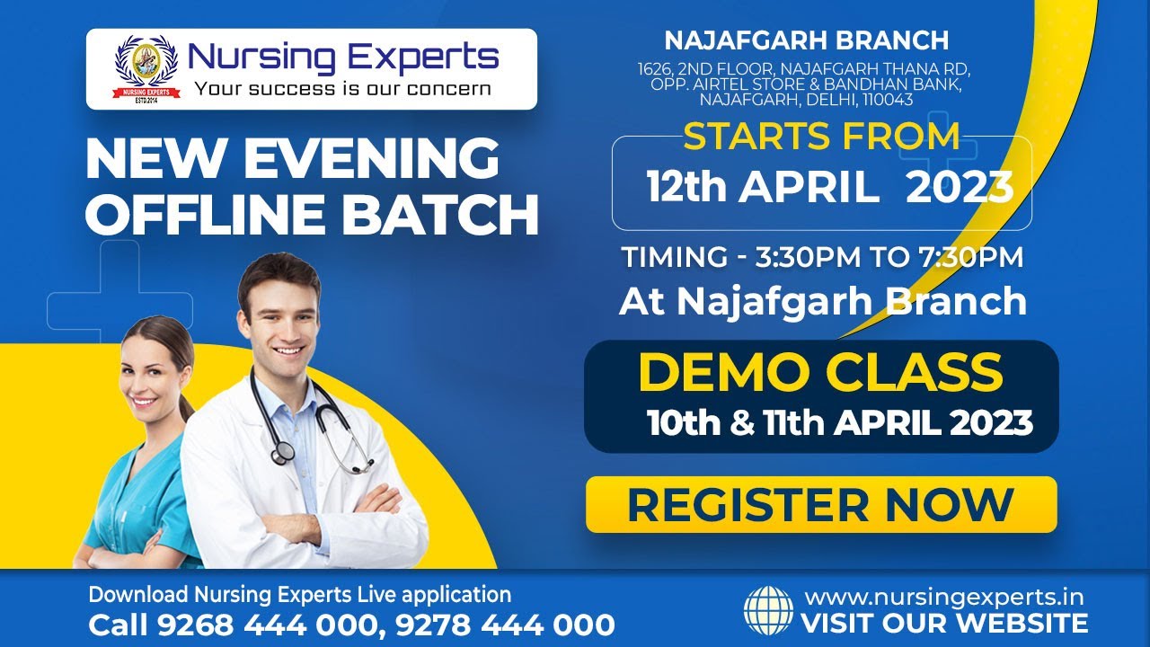 NEW EVENING OFFLINE BATCH | Nursing Classes | Nursing experts 2023 ...