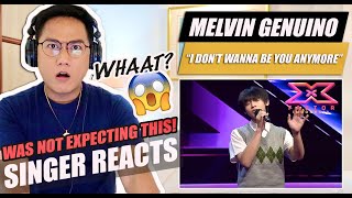 Melvin Genuino - 'I Don't Wanna Be You Anymore' X Factor Indonesia 2021 | SINGER REACTION