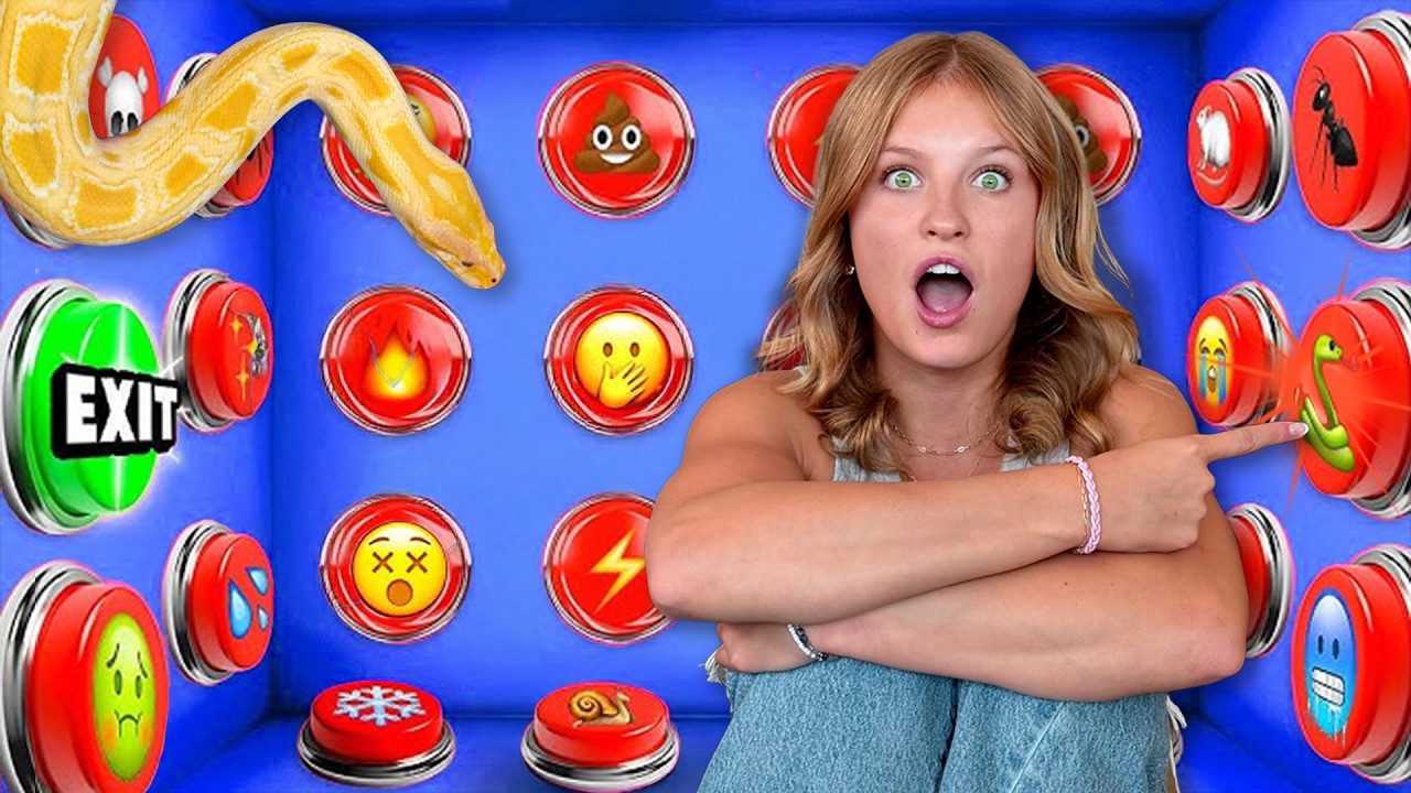 100 Mystery Buttons! I Trapped my PARENTS!